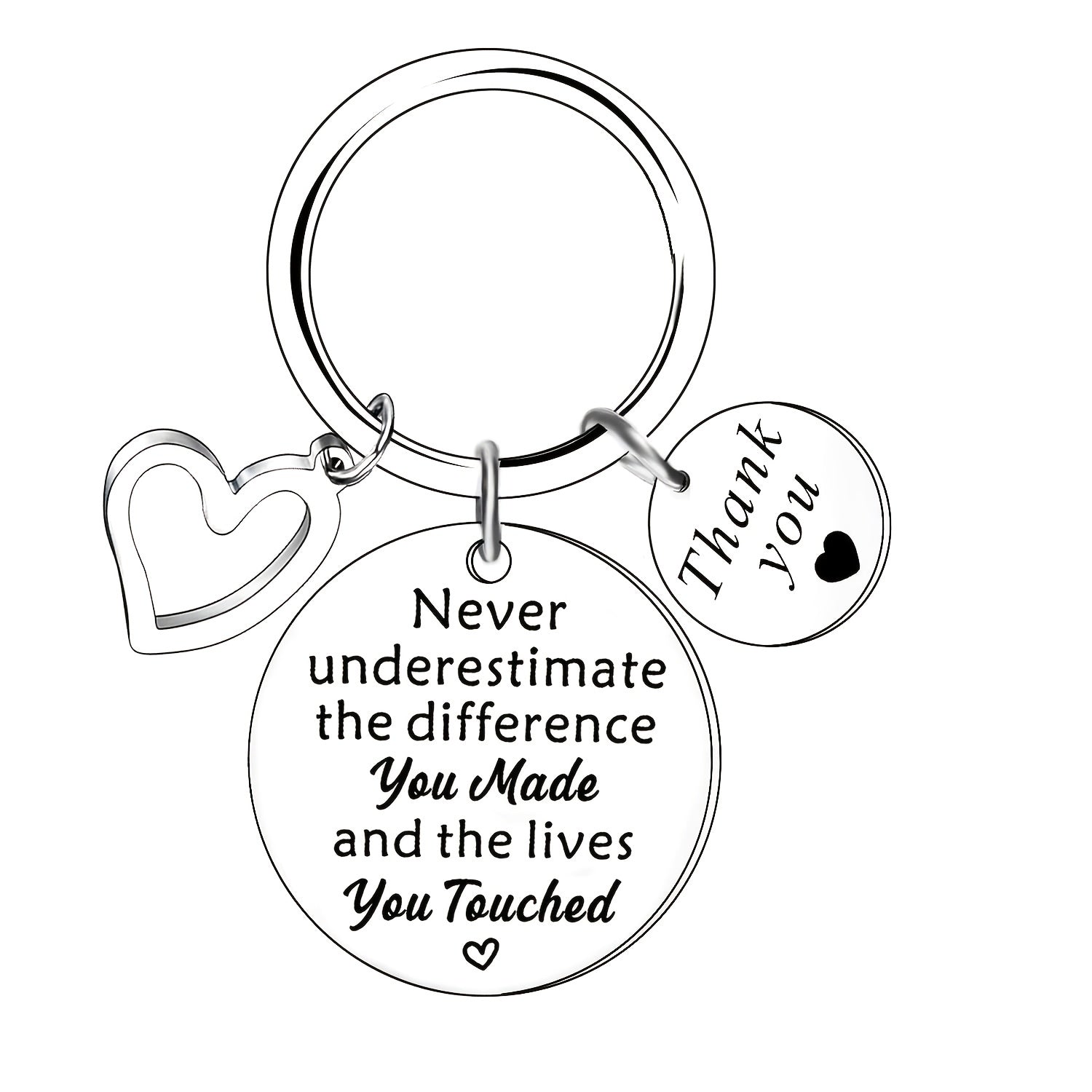Leaving Gift Thank You Keychain for Women