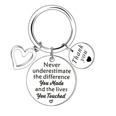 Leaving Gift Thank You Keychain for Women