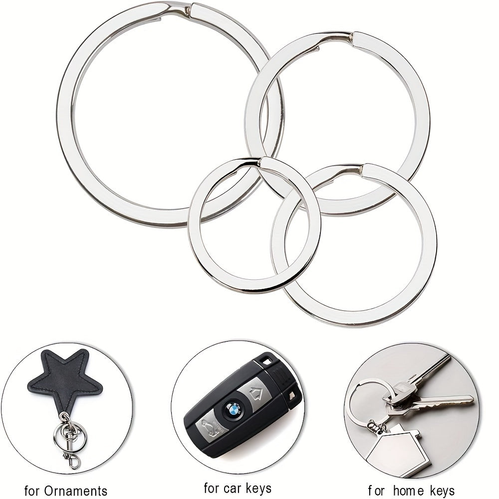 100pcs Metal Key Rings Split Rings Hoop Keychain For DIY Jewelry Keyrings