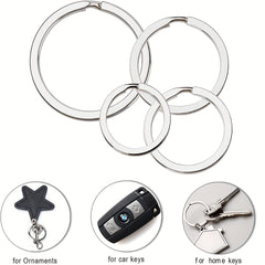 100pcs Metal Key Rings Split Rings Hoop Keychain For DIY Jewelry Keyrings