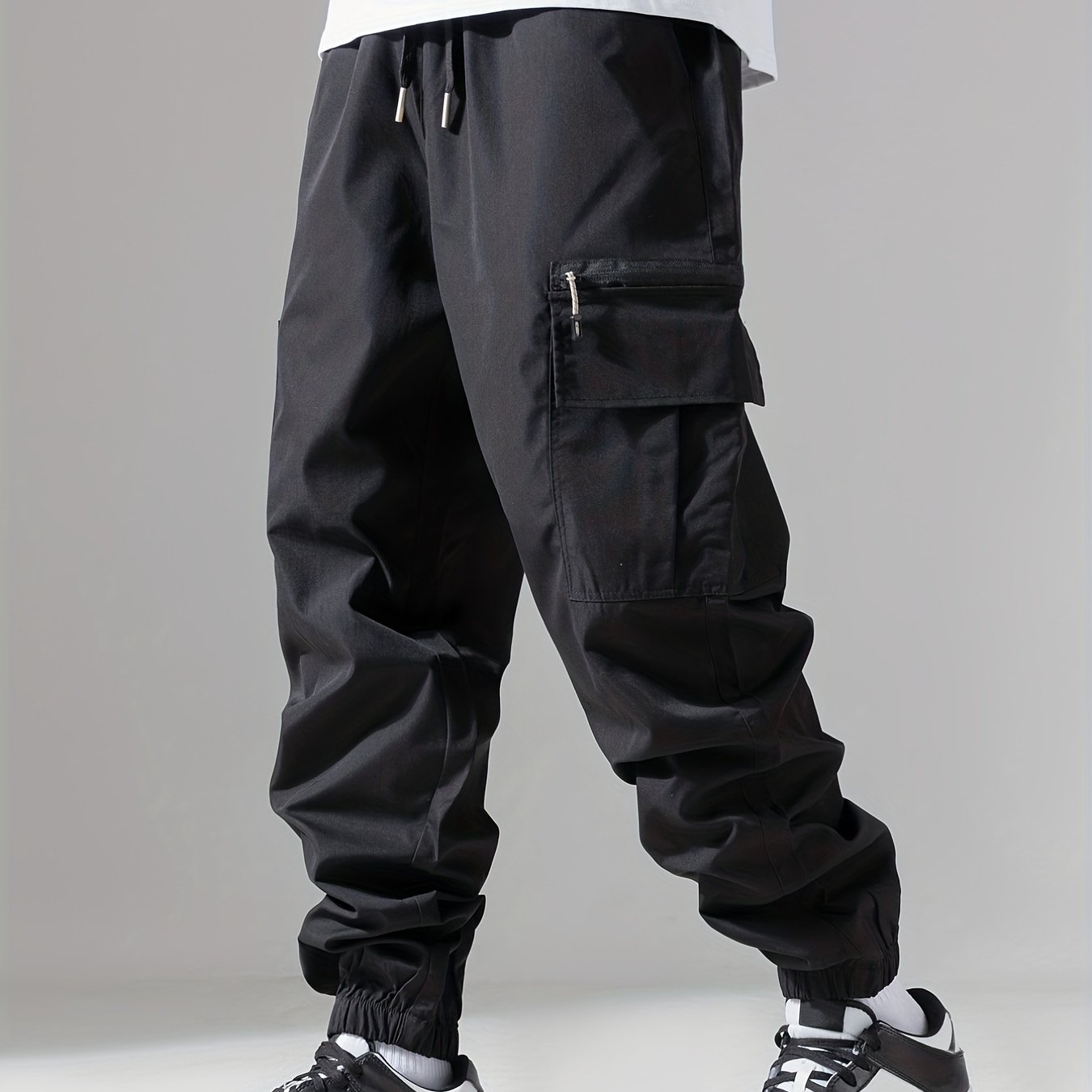Men s Cargo Pants with Drawstring Waist