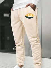 Men's Foot Bowl Cartoon Graphic Print Sweatpants