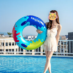 Adult Swimming Ring with Safety Handle for Water Fun