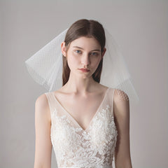 Layer Mesh Head Veil With Comb Back Veil Bridal Wedding Hair Accessories