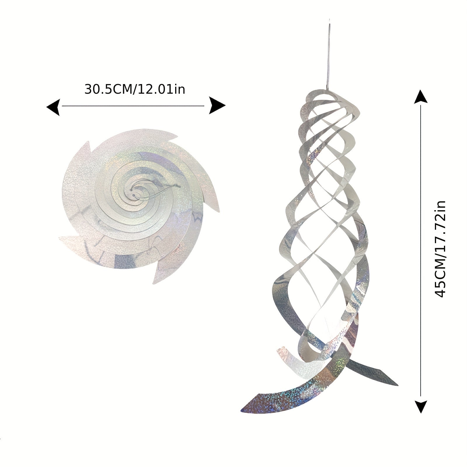 4pcs Bird Repellent Spiral Reflectors Hanging Reflective Deterrent Device