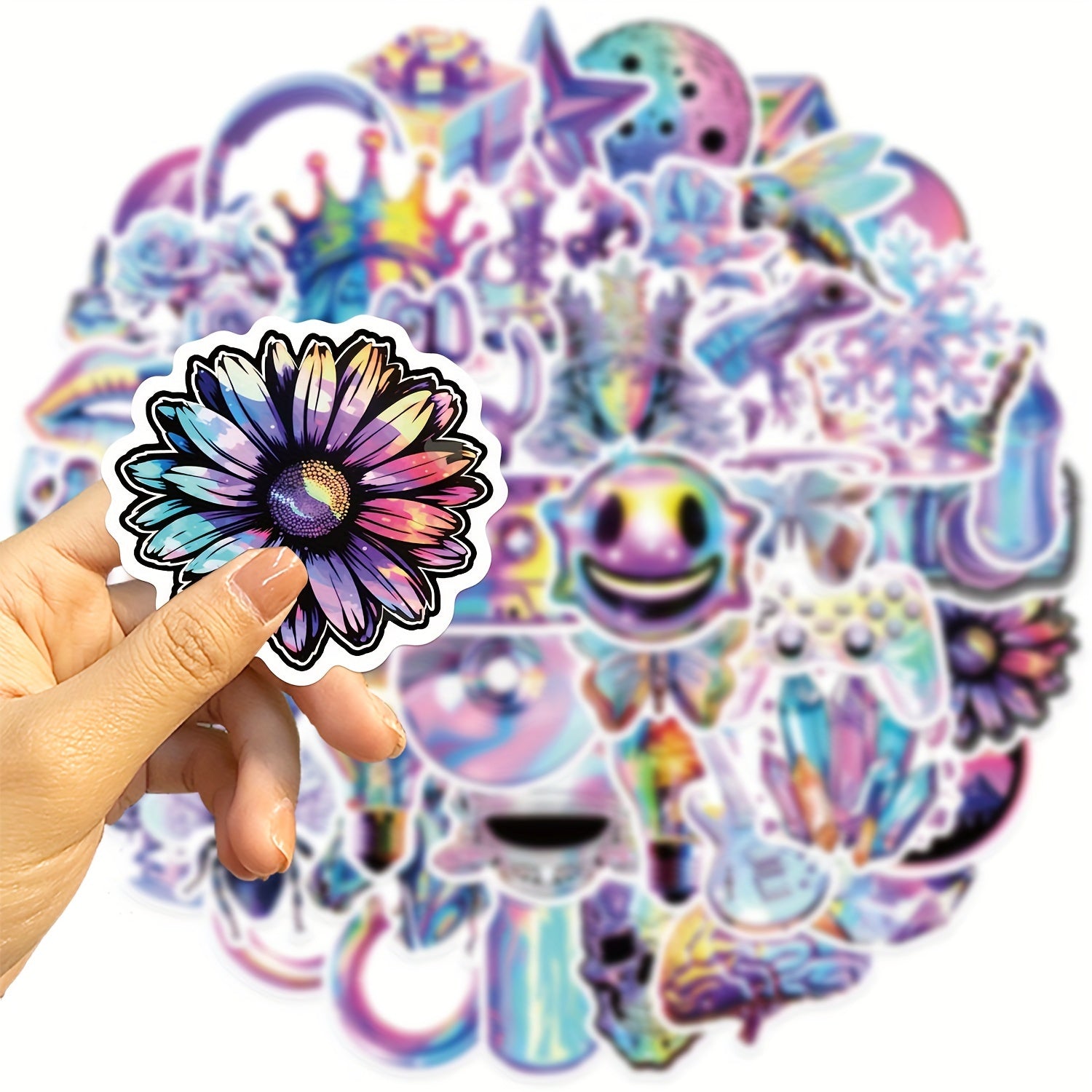 50pcs Vaporwave Psychedelic Graffiti Stickers for Laptop DIY Deco