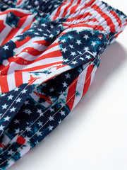 American Flag Men's Quick Dry Board Shorts With Pockets