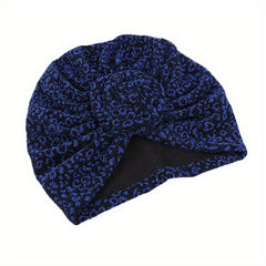 Leopard Print Turban Cap Twist Knot Bonnet Head Wrap