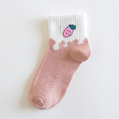 5 pairs Women's Casual Socks Funny Crew Socks
