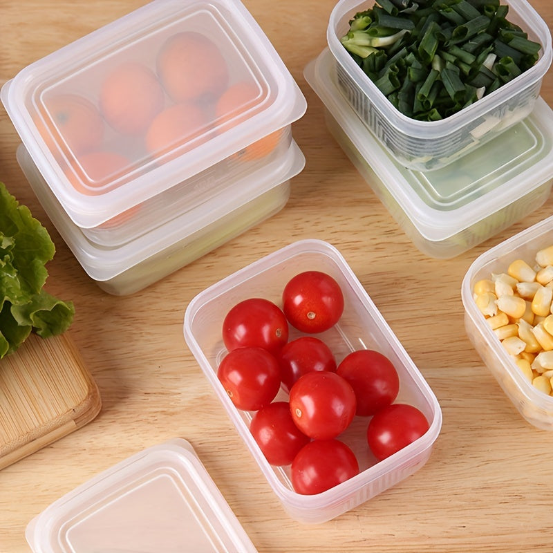 3pcs Plastic Refrigerator Storage Box Set with Lid