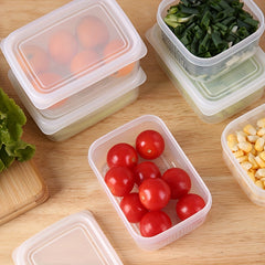 3pcs Plastic Refrigerator Storage Box Set with Lid