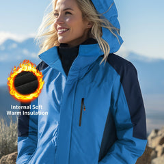 Women's Fleece Hooded Jacket for Hiking and Mountaineering