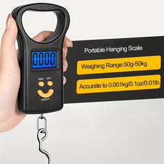 Digital Fish Scale 110lb 50kg Load Bearing Hanging Scale with Large Handle