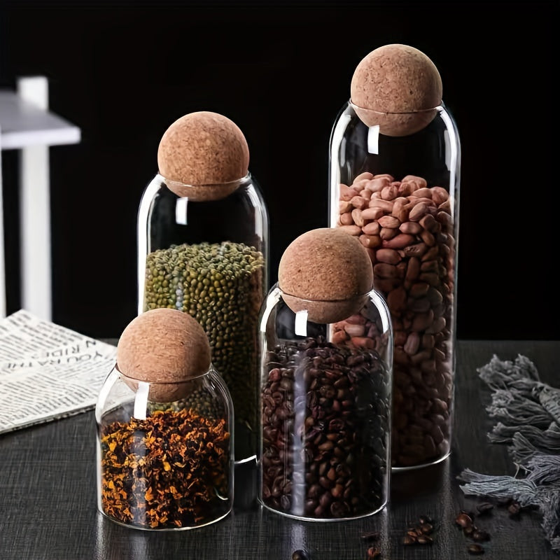 Coffee Bean Sealed Storage Jar with Cork Plug