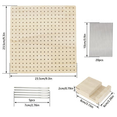 Wooden Crochet Blocking Board Set with Steel Pins and Accessories