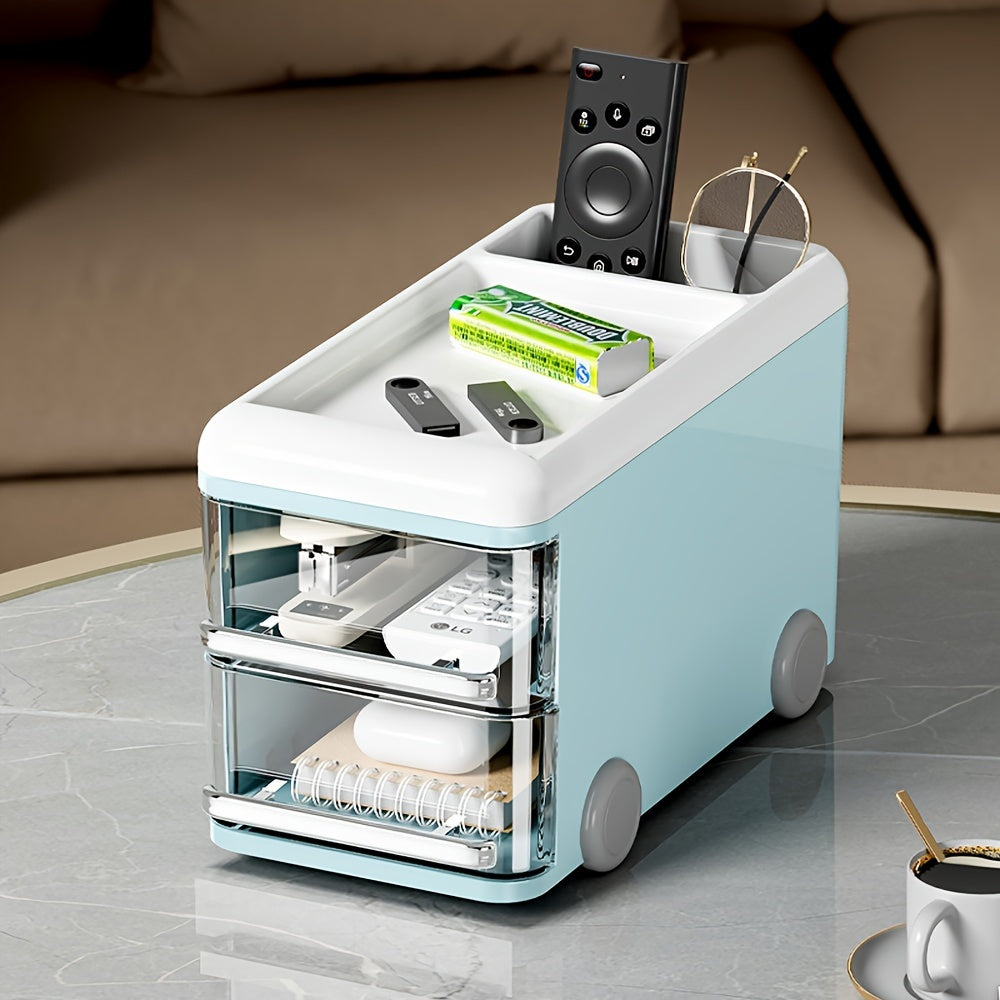 Double Layer Bus Pen Holder Stationery Box