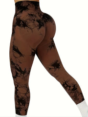 Tie Dye High Waist Leggings Running Pants