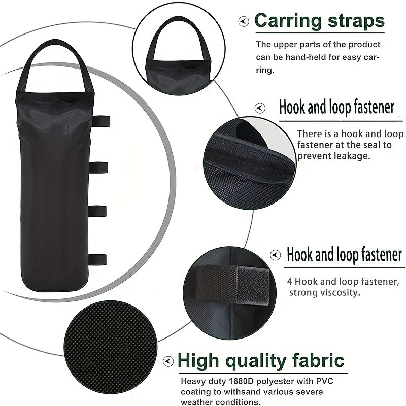 4pcs Tent Sandbag Cylindrical Weights Bags for Outdoor