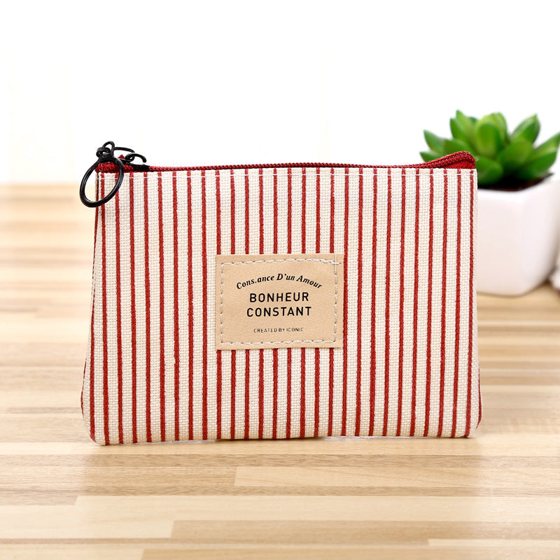 Zipper Storage Bag Cosmetic Pouch Sanitary Napkin Bag Modern Style