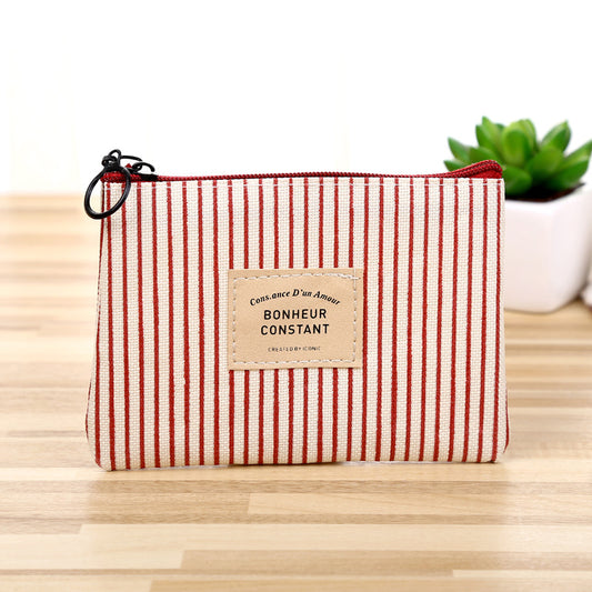 Zipper Storage Bag Cosmetic Pouch Sanitary Napkin Bag Modern Style