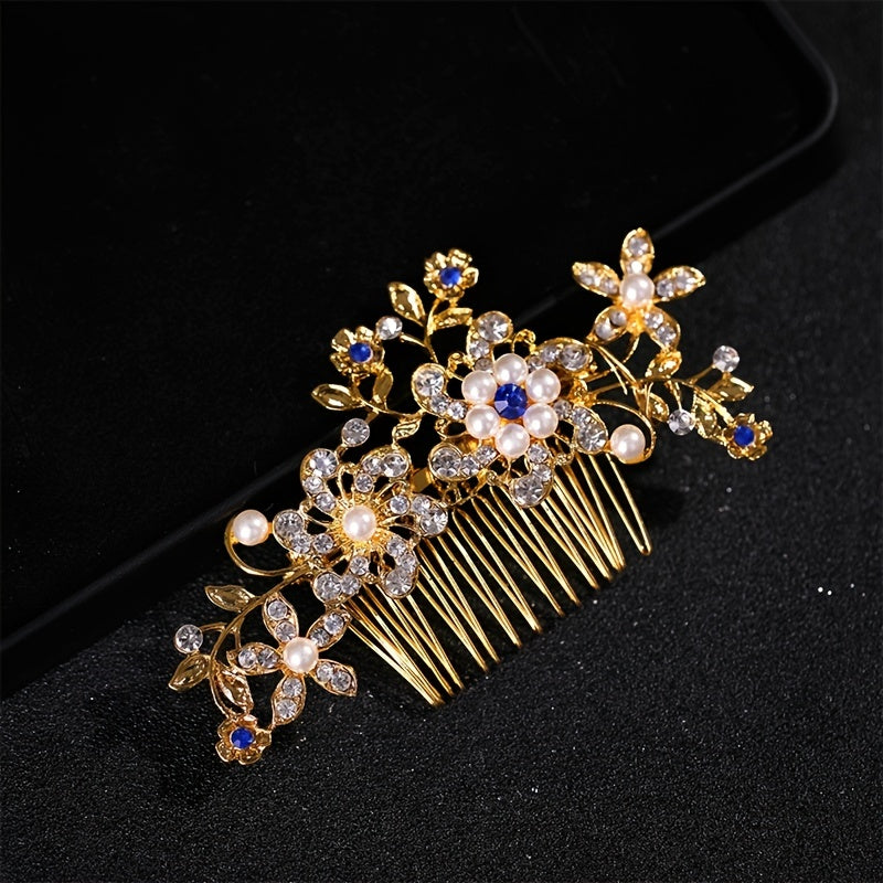 Rhinestone Flower Hair Comb Pins Bridal Wedding Party Decor