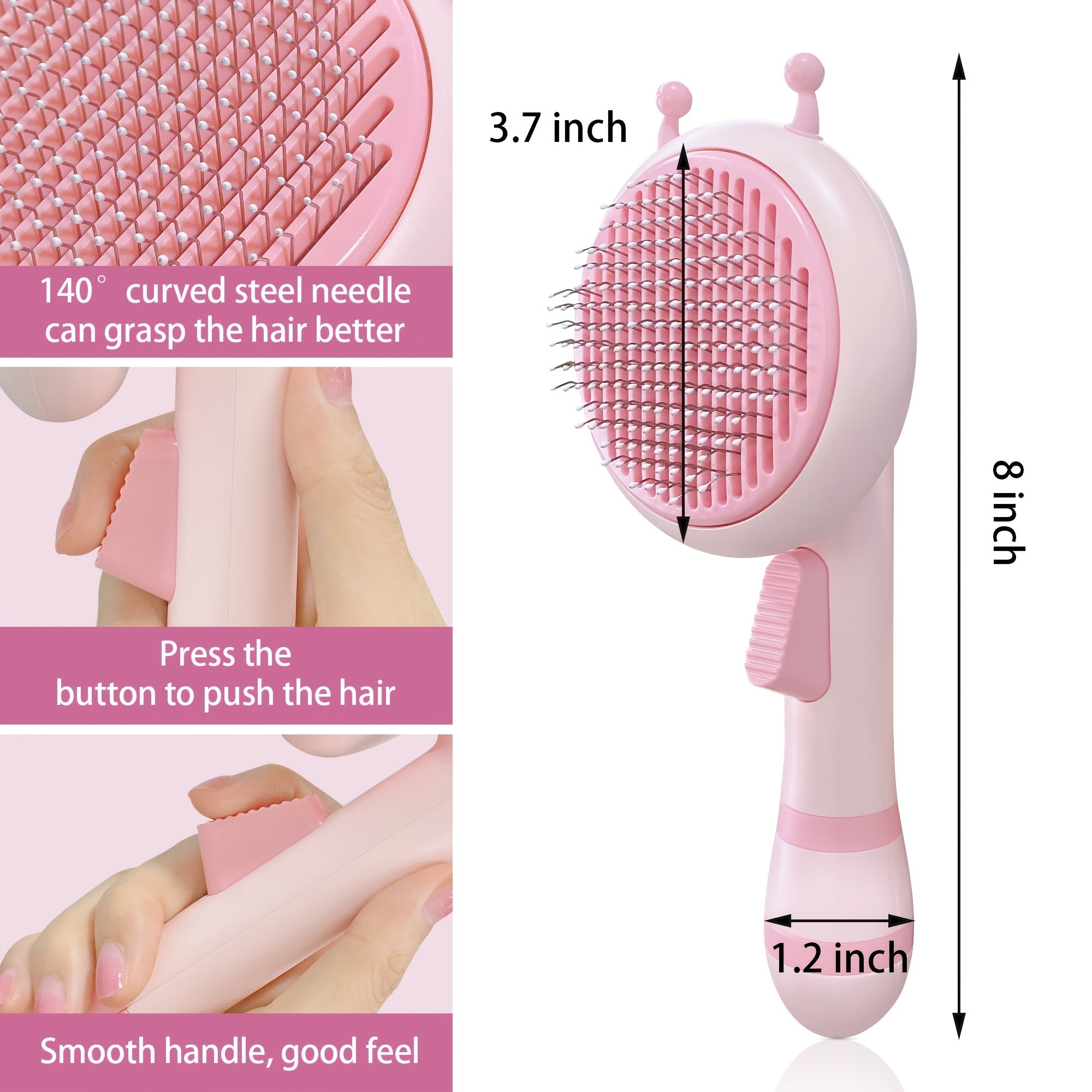 Self Cleaning Slicker Brush For Cats Dogs