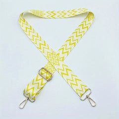 Vintage Geometric Pattern Bag Strap Wide Adjustable Shoulder Replacement