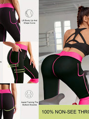 Neoprene Sauna Leggings Sweat Shorts with Phone Pockets