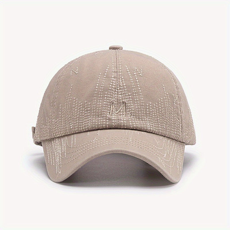 Embroidery Baseball Cap Solid Cotton Sun Hats Adjustable Couple Dad Hats