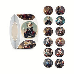 500pcs Animal Cow Cartoon Motorcycle Stickers for Teacher Rewards and Sealing