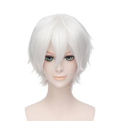 Cosplay Short Wig Silver Fluffy Hair Harajuku Style