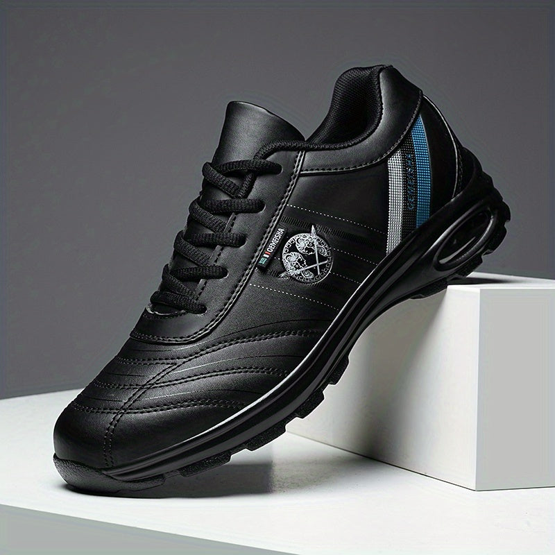 Men's Leather Casual Sports Shoes Round Toe Sneakers