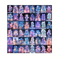 50pcs Purple Doll Graffiti Stickers Car Luggage Notebook Water Cup Decals