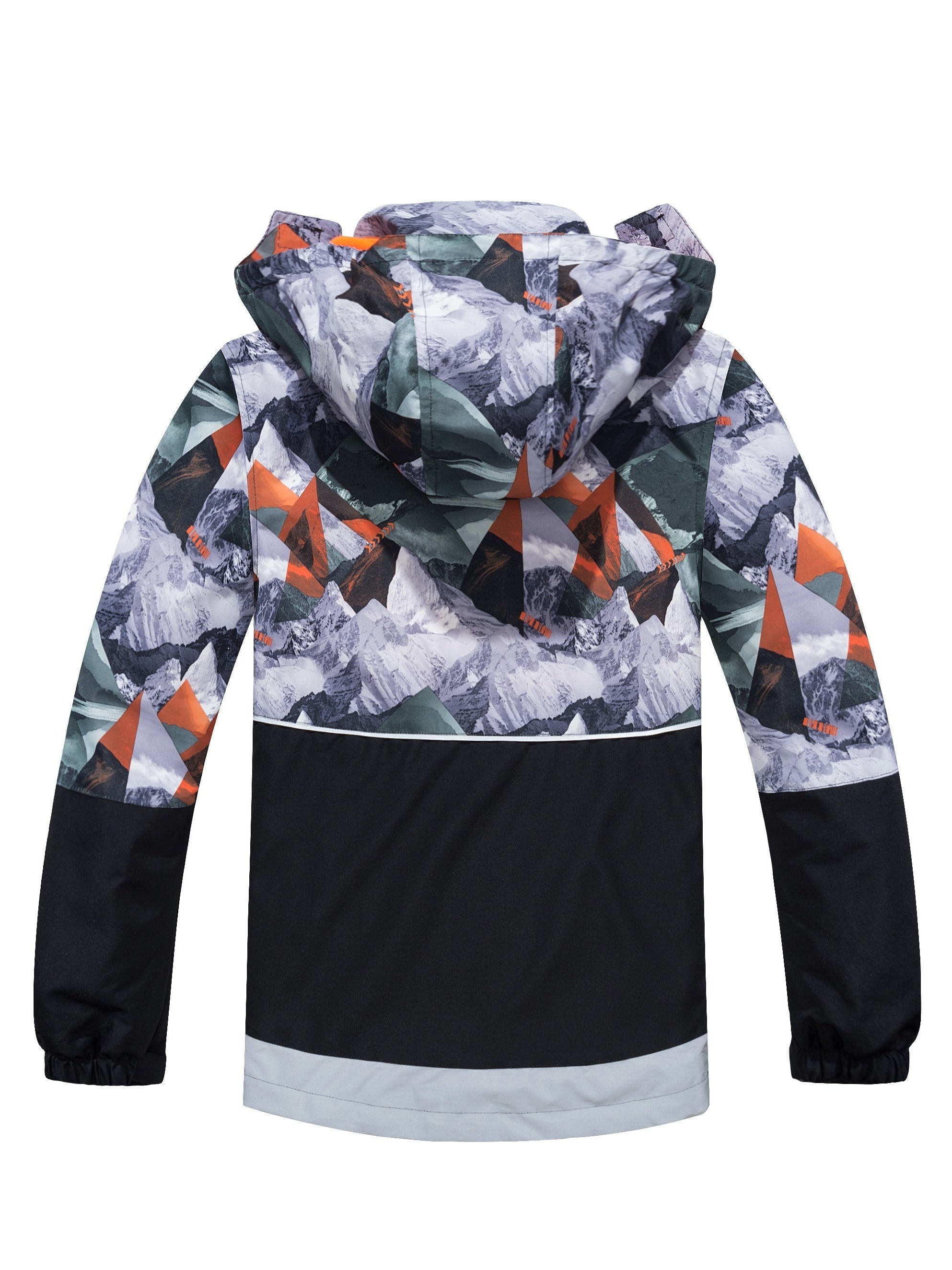 Boys Camo Rain Jacket Waterproof Coat With Hood