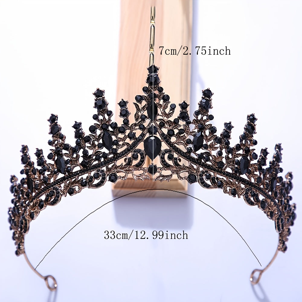 Colorful Rhinestone Crown Wedding Hair Accessories Women Bride Dress Accessories