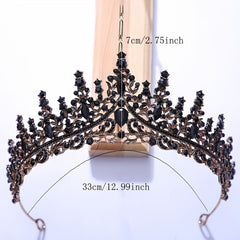 Colorful Rhinestone Crown Wedding Hair Accessories Women Bride Dress Accessories