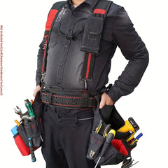 Magnetic Tool Belt Suspenders with Phone Holder
