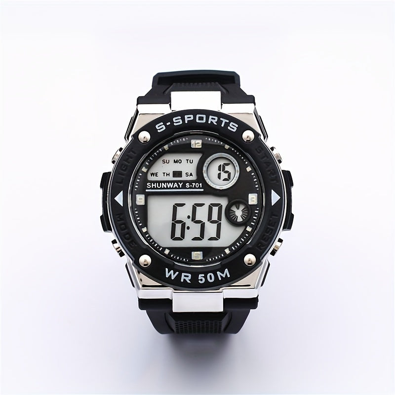 Unisex Luminous Sports Digital Watch Waterproof Alarm Clock