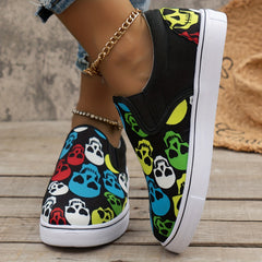Colorful Skeleton Pattern Walking Shoes for Women