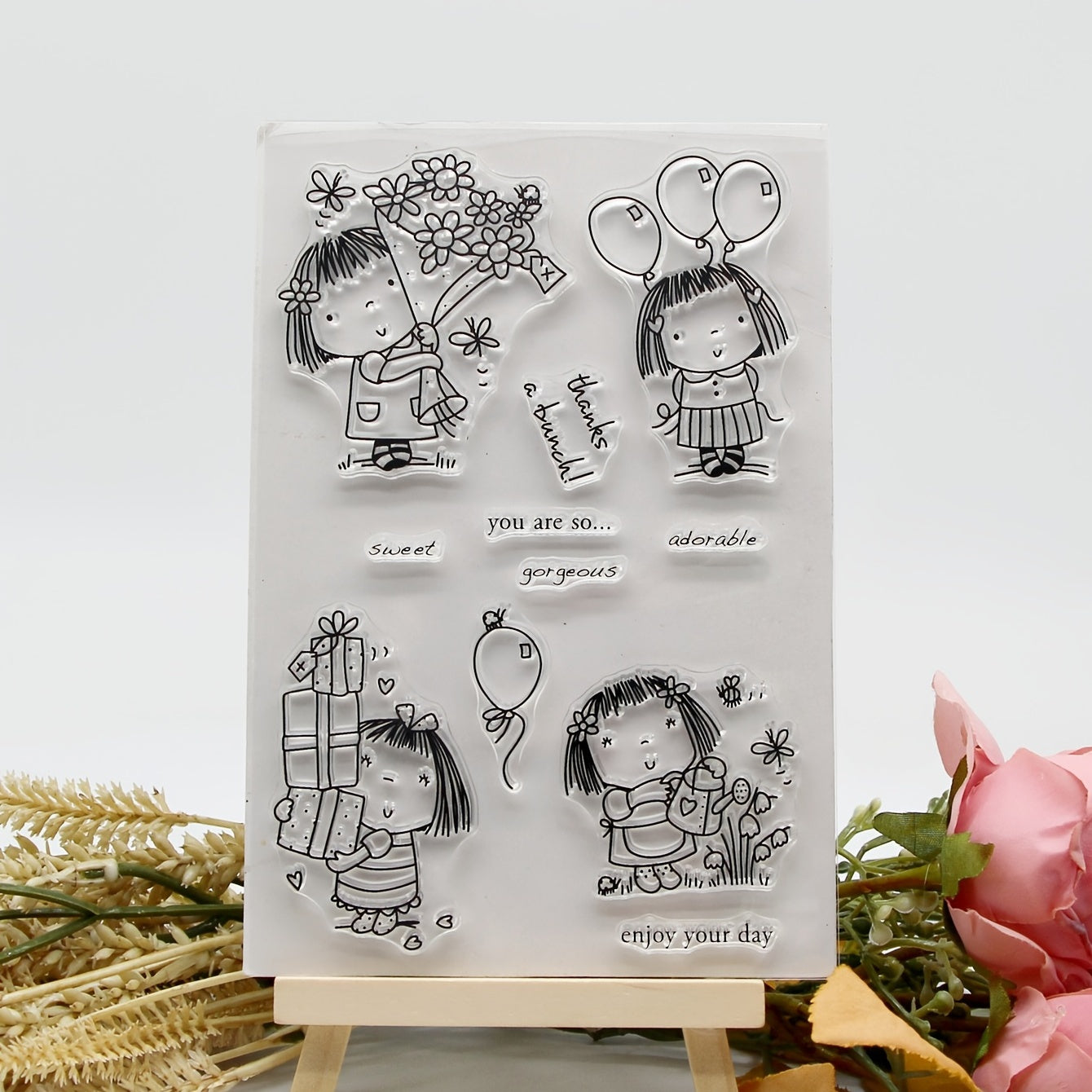 Girls Silicone Transparent Seal Stationery Seal For Kids