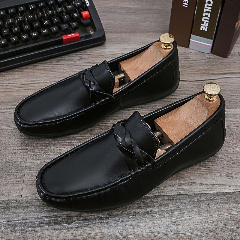 Men's Non-Slip Twist Decor Loafers