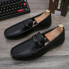 Men's Non-Slip Twist Decor Loafers