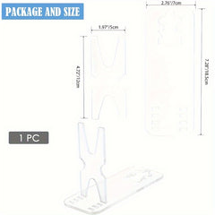 Adjustable Acrylic Stand Portable Display Rack Hidden Storage 19.05x6.99x12.06cm