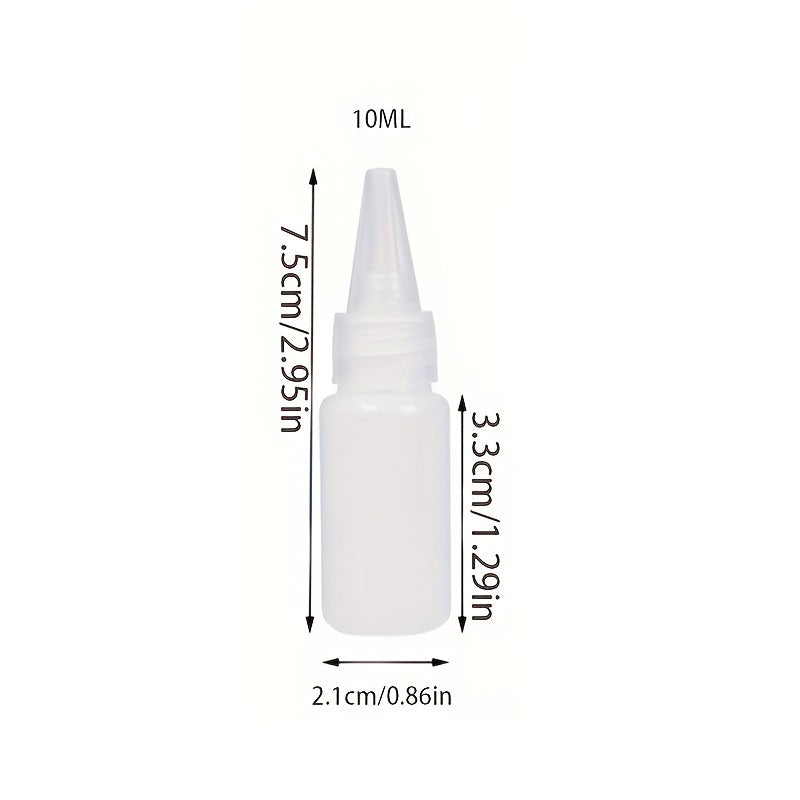 6pcs Empty Dropper Bottles 10ml 20ml 30ml Plastic Squeeze Bottle With Safety Cap