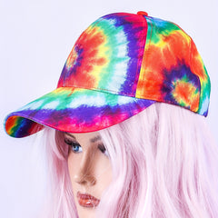 Pride Rainbow Baseball Cap Tie Dye Printed Lightweight Dad Hats