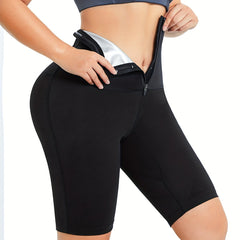 High Waist Shaping Shorts Tummy Control Compression Zipper Shorts