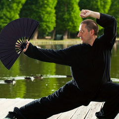 Retro Fabric Fan Chinese Tai Chi Fan Gift