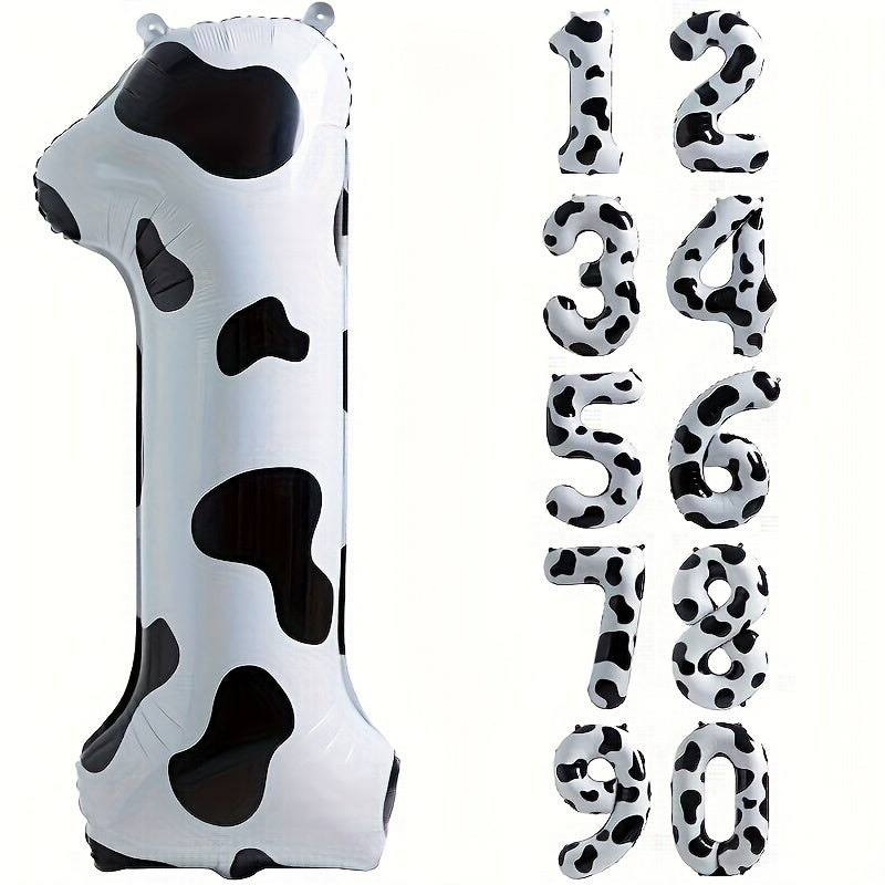 Cow Print Balloon Birthday Decoration Supplies Cowgirl Theme Number Balloon