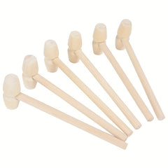 5pcs Mini Wooden Hammers for Kids' Toys & Parties