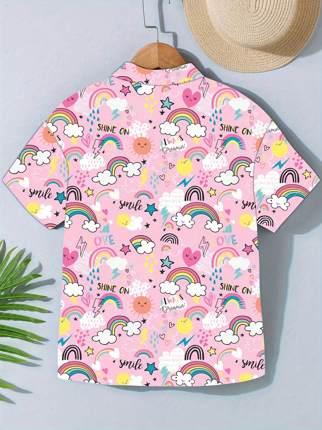 Kids Cartoon Graphic Short Sleeve Shirt
